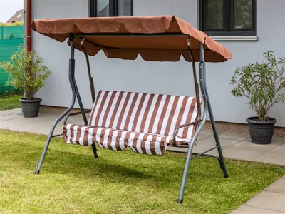 Produktbild von GLÜCKLICHES GRÜN Gartenschaukel PANAMA Brown Lines