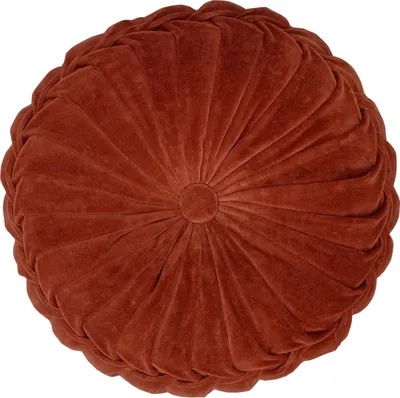 Produktbild von Kissen - Rostfarben - Ø 40 cm - Samtoptik