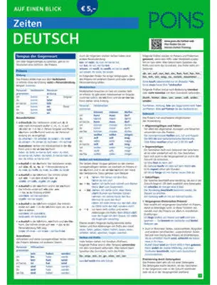 Produktbild von PONS Zeiten auf einen Blick Deutsch