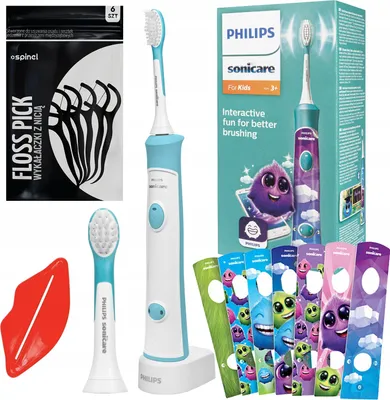 Produktbild von Philips Sonicare Zahnbürste Kinder HX6322 Bluetooth 3+ 7+ Aufsätze Sticker