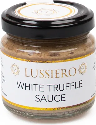 Produktbild von Lussiero Weisse Bianchetto Trüffel Sauce Salsa mit echtem Bianchetto Trüffel Tuber Borchii 80g