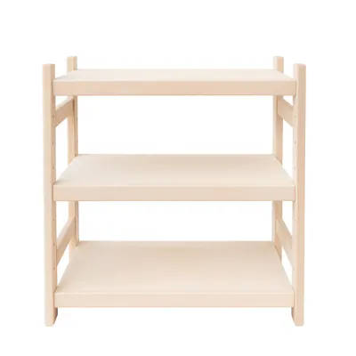 Produktbild von Stapelbares Regal aus Buchenholz für Keller oder Zuhause, modulares Design, 3 Einlegeböden, 80×33×60 cm (B×T×H)