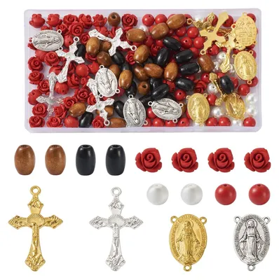 Productafbeelding van 180-delige set kralen voor het maken van rozenkransen en sieraden