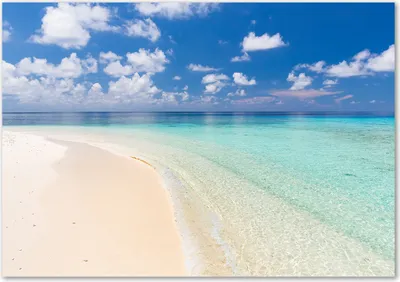 Produktbild von Tulup® Leinwandbild - 100x70 cm - Wandkunst - Drucke auf Leinwand - Leinwanddruck  - Landschaften - Blau - Strand Malediven