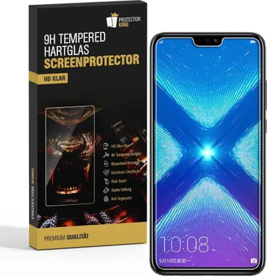 Produktbild von 2x 9H Hartglasfolie für Huawei Honor 8X Panzerfolie Displayschutzfolie HD KLAR Panzerglas Schutzfolie