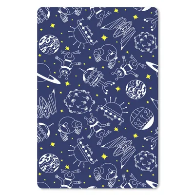 Produktbild von MuchoWow® Mauspad Mousepad Weltraum - Sterne - Muster - Planeten 18x27 cm - Mousepads - Maus Mat - Pad - Mausunterlage