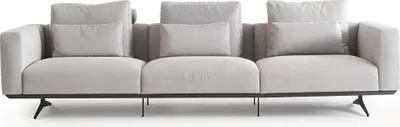 Zdjęcie produktu dla Zestaw sof do salonu 4-osobowa sofa biała tapicerowana sofa nowa