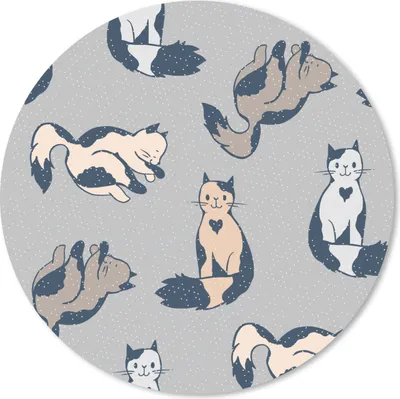 Produktbild von MuchoWow® Mauspad Mousepad Muster - Katze - Herz - Jungen - Mädchen - Kinder - Kind 30x30 cm - Mousepads - Maus Mat - Pad - Mausunterlage - Tischunterlage - Schreibtischmatten