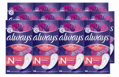 Imagen del producto de 12 toallas higiénicas Always DailyFresh, tamaño normal, paquete económico - 12 unidades