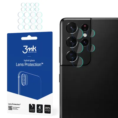 Produktbild von 3mk Hybridglas Lens Protection für Samsung Galaxy S21 Ultra 5G Kamera Objektiv Kameralinse 0,16mm 6H (4 Stück)