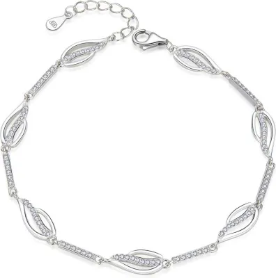 Image de MOISS Bracelet élégant en argent avec zircones, modèle B0000736