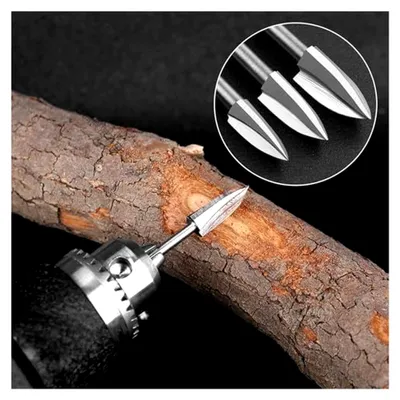 Produktbild von 5 Stück Holzschnitzwerkzeuge, Holzfräser Set, Schnitzbohrer für Holzarbeiten, Zubehör für Holzgravur, Holzschnitzerei Zubehör