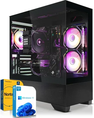 SYSTEMTREFF Gaming PC - Ryzen 5 9600 - AMD Radeon RX 6650 XT 8GB - 32GB DDR5 - 512GB NVMe - Windows 11 Pro - Desktop