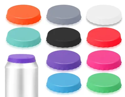 10er-Set Silikon-Dosenverschlüsse, wiederverwendbar, 10 Farben