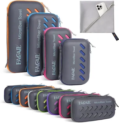 Produktbild von Camping Handtuch, Ultraweiches Mikrofaser, Kompakt, 200gsm, Schnelltrocknend, für Sport, Strand