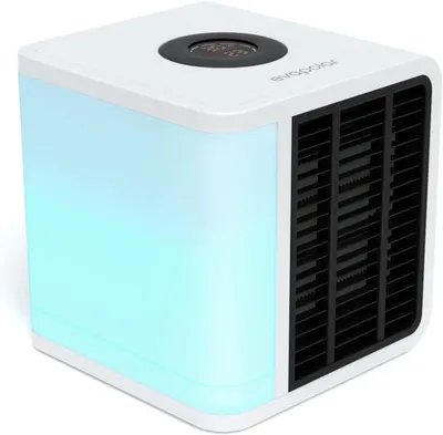 Immagine prodotto di Raffrescatore d'aria portatile e umidificatore – Ventilatore da tavolo – 3-in-1 – Bianco – Compatto
