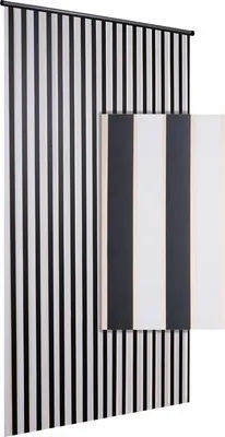 Obrázek produktu pro Závěs do dveří LINTEN HQ bílá/černá 90x220 cm