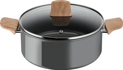 Produktbild von Tefal Renew Induktionstopf 26 cm Grau, kratzfeste Antihaft, Thermo-Signal, alle Herdarten