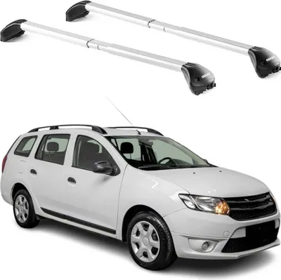 Produktbild von Dachträger Grundtäger für Dacia Logan MCV 2012-2021 5 tür 100kg Alu Grau 2x ABE