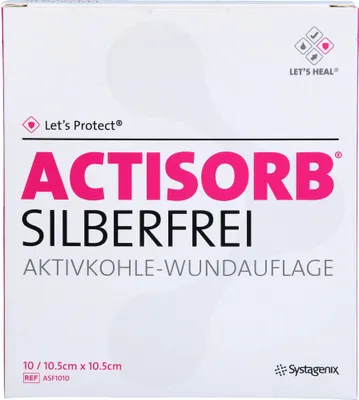 Immagine prodotto di ACTISORB SILBERFREI 10,5x10,5 cm, 10 St COM
