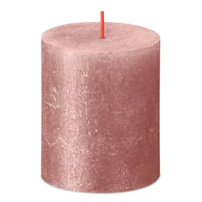 Obrázok produktu pre Bolsius Rustic Shimmer Candle Pink 80/68mm
