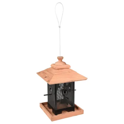 Produktbild von Flamingo Futterhaus Nüsse Zulma Metall/Holz schwarz/braun