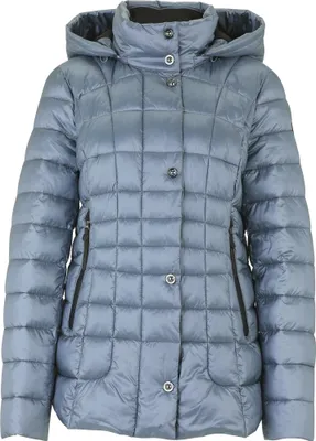 Produktbild von Gil Bret Taillierte Steppjacke mit abnehmbarer Kapuze, Stehkragen, Reißverschluss und Druckknöpfen, 72 cm Gesamtlänge