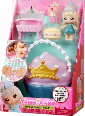 Produktbild von MGA Entertainment Yummiland Beauty Bag Playset + Lip Gloss Doll - Cupcake Beauty Bag, Mini-Puppe, Weiblich, 4 Jahr(e), Junge/Mädchen, Mehrfarbig