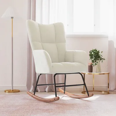 Produktbild von Cloris Designermöbel Schaukelstuhl Samt Creme 2024 Neu