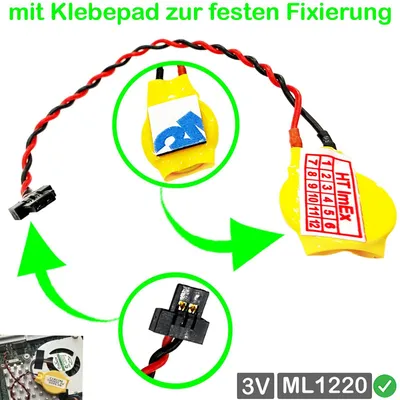 Produktbild von Rechargeable RTC CMOS Battery ML1220 with Cable and 2-Pin Connector 6 mm x 3 mm