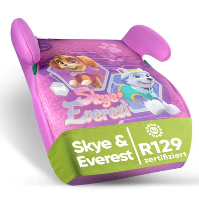 Produktbild von HiTS4Kids Kindersitzerhöhung Skye & Everest – Praktisch & komfortabel – Niedliches Lieblingsmotiv für – Sitzerhöhung Auto Kinder