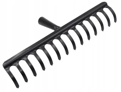 Produktbild von Metall Gartenrechen mit 14 Zinken, Schwarz