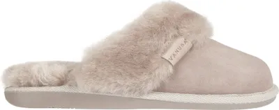 Produktbild von Vanuba Damen Hausschuhe, Echtleder Lammfell, Beige, 40 EU, Anti-Rutschprofil, verstärkte Ferse, ganzjährig geeignet, schnelles Hineinschlüpfen, flexibel & weich, D015