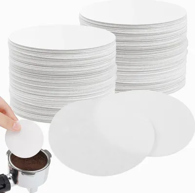 Produktbild von 500 Stück runde weiße Papierfilter 58mm für Espresso