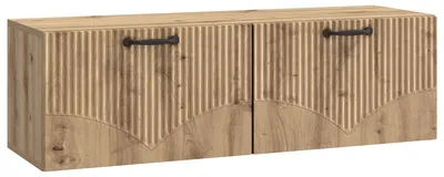 Image de Meuble TV mural vidaXL en chêne Artisan, 98 x 31 x 30 cm
