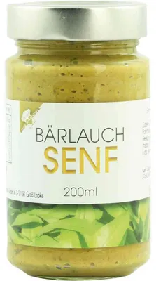 Produktbild von Bärlauch-Senf hausgemacht mit frischem Bärlauch Vegan 200ml