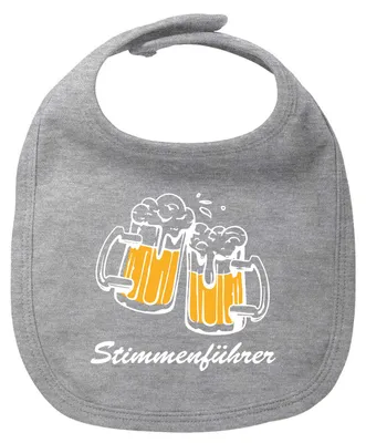 Produktbild von Huuraa Baby Lätzchen Stimmenführer Spielmannszug Heather Grey Klettverschluss  Baumwolle Latz Geschenkidee