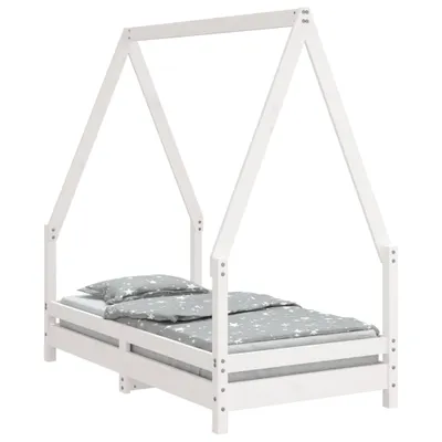 Obrázek produktu pro vidaXL Dětská postýlka bílá 70x140 cm Masivní borovicové dřevo