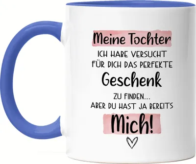 Produktbild von Tochter Geschenk Tasse Blau Mit Spruch Kinder Geschenkidee Humor Sarkasmus