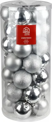Produktbild von Weihnachtsbaumkugeln silber 35-tlg Christbaumschmuck Baumschmuck Christbaumkugel