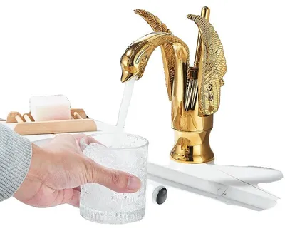 Productafbeelding van Wasbakarmatuur, met één hendel, opzetmontage, goudkleurig