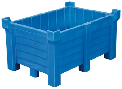 Produktbild von Transportbehälter PE - 90 l - 500 kg - 860x560x540 mm - stapelbar - blau