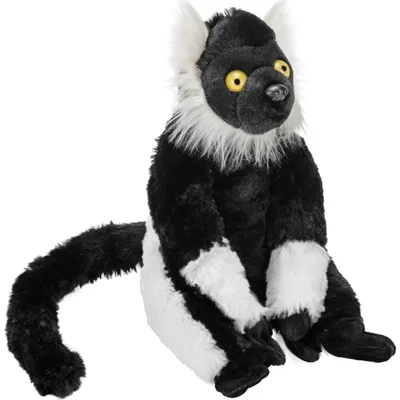 Obrázok produktu pre Plyšový čierno-biely lemur – 30 cm