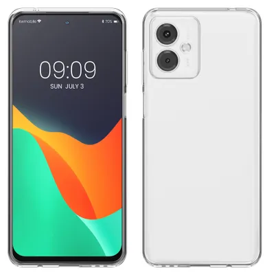 Produktbild von kwmobile Hülle kompatibel mit Motorola Moto G14 - Silikon Handyhülle transparent - Handy Case in Transparent