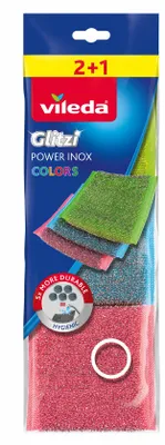 Immagine prodotto di Vileda Spugna abrasiva Glitzi Power Inox Colors 2+1
