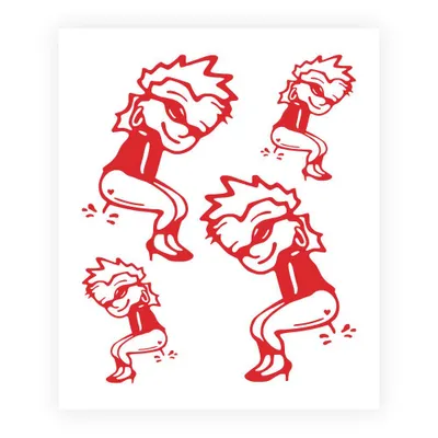 Produktbild von Sticker Aufkleber Frau Pipi Rot 14 x 16 cm