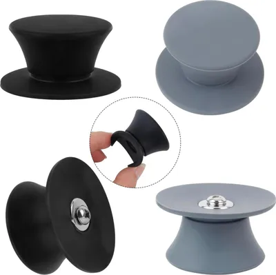 Produktbild von Set mit 4 Topfdeckelgriffen – Ersatzknöpfe – Silikon – Für Glasdeckel mit Loch