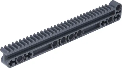 A single LEGO Technic rack gear piece shown against a white background.