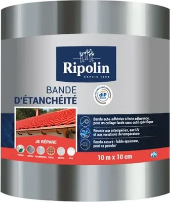 Image de Bande d'étanchéité Adhésive ripolin, 10 m x 10 cm, aluminium