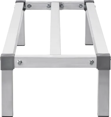 Immagine prodotto di SucceBuy Rack per dunaggi in alluminio Rack per dunaggi stazionario 48" x 14" x 8" Rack di stoccaggio, capacità di stoccaggio di 1000 libbre